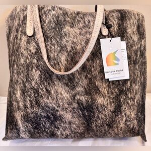 Rare Hair on Hide (HOH) Portland Leather Lg August Tote